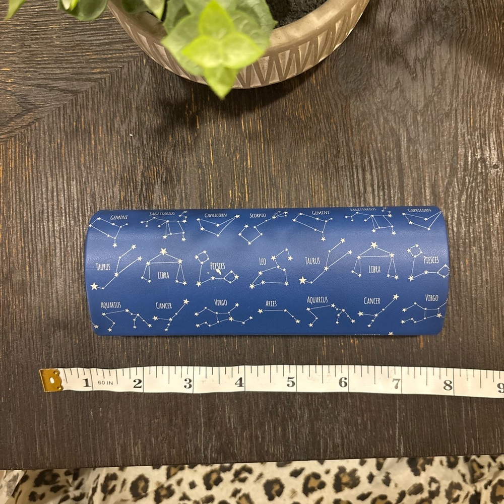 Blue Zodiac Constellation Glasses Case